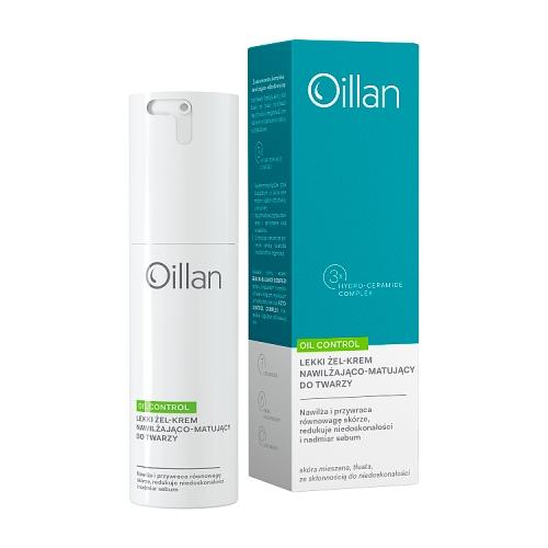 Miniaturka artykułu - Oillan Oil Control Lekki żel-krem nawilżająco-matujący do twarzy dla sk&oacute;ry mieszanej i tłustej, 50 ml