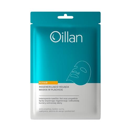 Miniaturka artykułu - Oillan Repair Nawilżająco-kojąca maska w płachcie dla sk&oacute;ry bardzo suchej i wrażliwej, 20 ml