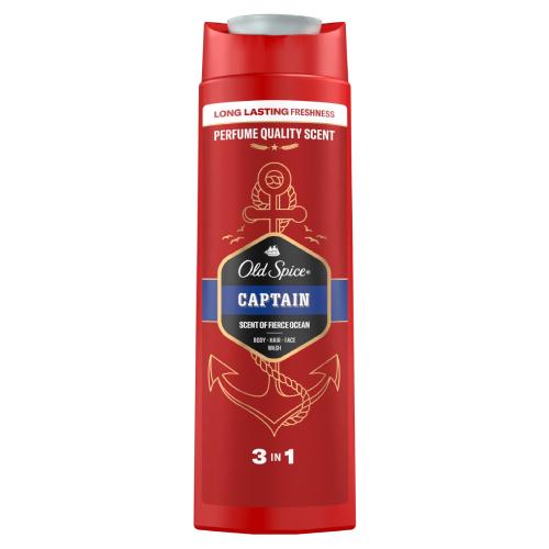 Miniaturka artykułu - Old Spice Captain Żel pod prysznic i szampon do włos&oacute;w 3w1, 400 ml