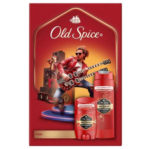 Old Spice Epic Legend Zestaw prezentowy dla mężczyzn: Żel pod prysznic i szampon do włos&oacute;w 3w1, 250 ml + Dezodorant w sztyfcie, 50 ml USZKODZONE TEKTUROWE OPAKOWANIE