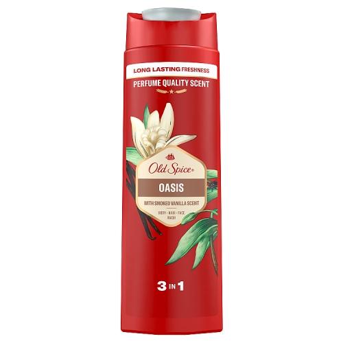 Miniaturka artykułu - Old Spice Oasis 3w1 Żel pod prysznic i szampon dla mężczyzn, 400 ml 