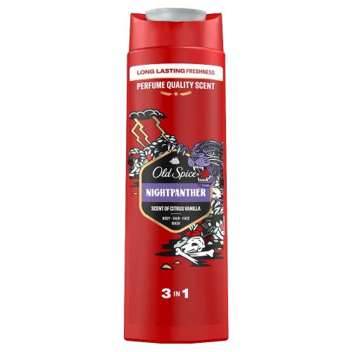 Miniaturka artykułu - Old Spice Night Panther Żel pod prysznic i szampon do włos&oacute;w, 400 ml
