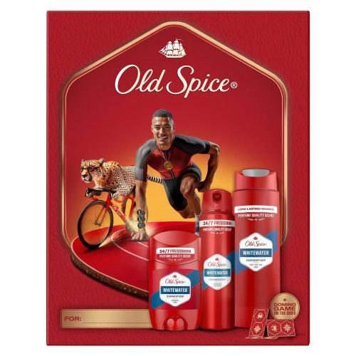 Old Spice Whitewater Zestaw prezentowy dla mężczyzn: Żel pod prysznic i szampon do włos&oacute;w 3w1, 250 ml + Dezodorant w sprayu, 150 ml + Dezodorant w sztyfcie, 50 ml USZKODZONE TEKTUROWE OPAKOWANIE