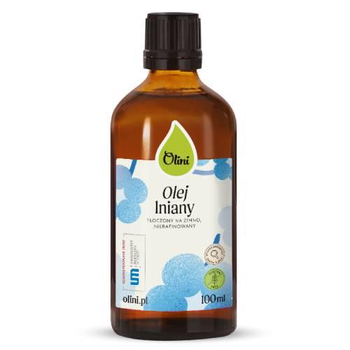Miniaturka artykułu - Olini Olej lniany tłoczony na zimno nierafinowany, 100 ml