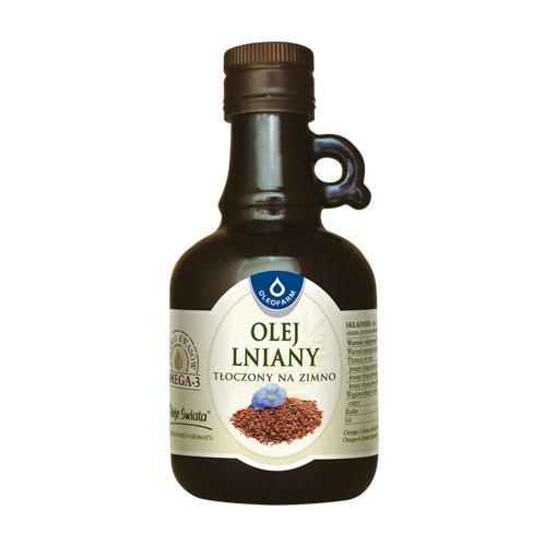 Miniaturka artykułu - Olej lniany, 250ml KR&Oacute;TKA DATA 31.10.2026