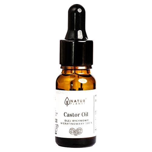 Miniaturka artykułu - NaturPlanet Castor Oil Olej rycynowy nierafinowany 100%, 10 ml