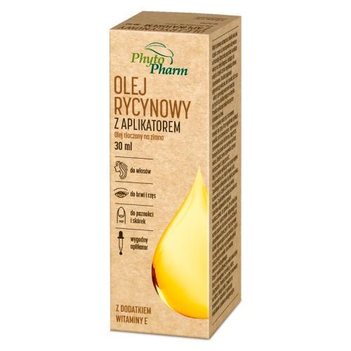 Miniaturka artykułu - Olej rycynowy z aplikatorem, 30ml KR&Oacute;TKA DATA 30.09.2026