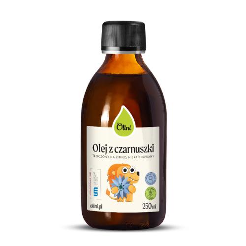 Miniaturka artykułu - Olini Olej z czarnuszki dla dzieci tłoczony na zimno nierafinowany, 250 ml