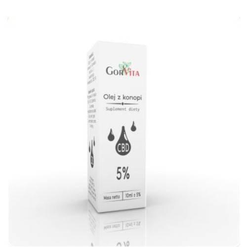 Miniaturka artykułu - Olej z Konopi 5% CBD, 10 ml Gorvita