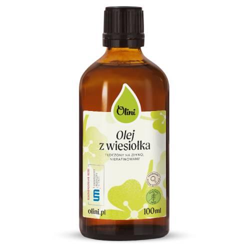 Miniaturka artykułu - Olini Olej z wiesiołka tłoczony na zimno nierafinowany, 100 ml