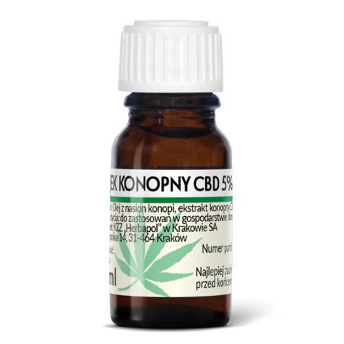 Miniaturka artykułu - Olejek konopny CBD 5%, 10 ml