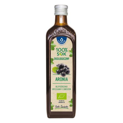 Miniaturka artykułu - OLEOFARM 100% Sok ekologiczny Aronia, 490ml KR&Oacute;TKA DATA 30.09.2026