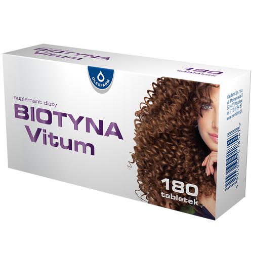 Miniaturka artykułu - OLEOFARM Biotyna Vitum, 180tabl. 