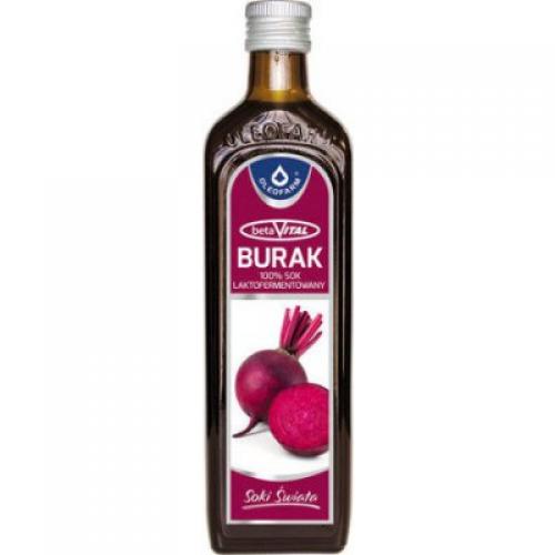 Miniaturka artykułu - Oleofarm Burak 100% Sok betaVital - 490 ml USZKODZONA/ ZALANA ETYKIETA