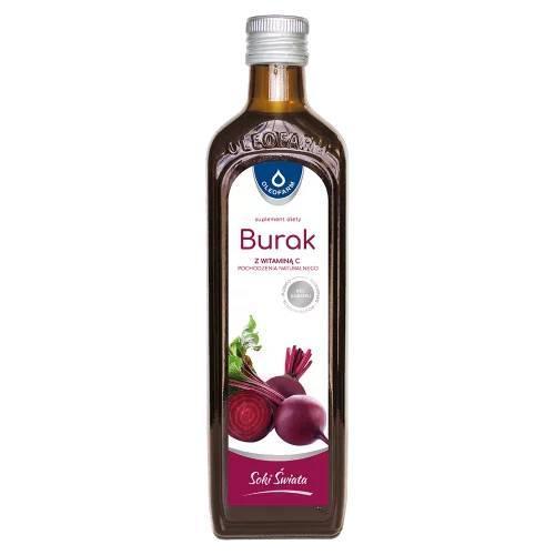 Miniaturka artykułu - Oleofarm Burak z witaminą C płyn, 490 ml USZKODZONA ETYKIETA