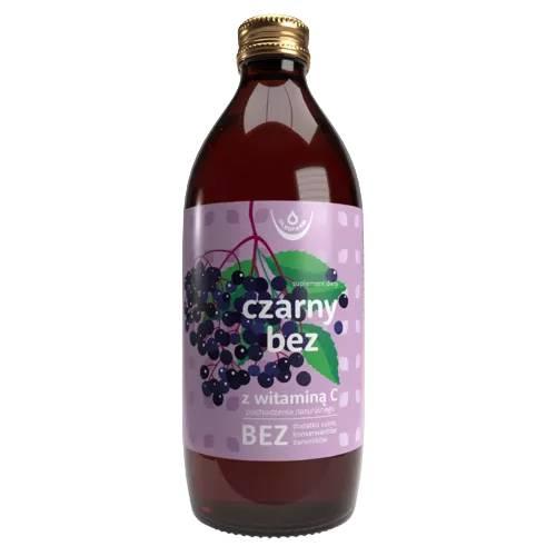 Miniaturka artykułu - OLEOFARM Czarny bez sok z naturalną witaminą C, 500ml