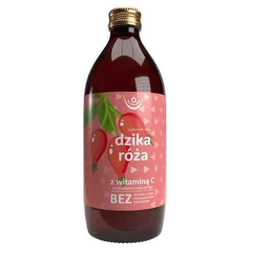 Miniaturka artykułu - OLEOFARM Dzika r&oacute;ża sok z naturalną witaminą C, 500ml