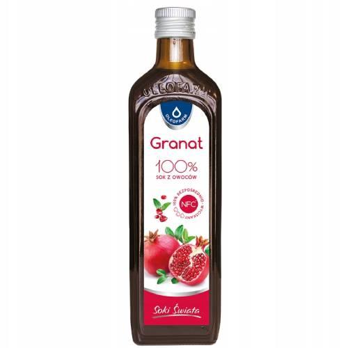 Miniaturka artykułu - OLEOFARM GRANVITAL 100% Sok z owoc&oacute;w granatu - 490 ml