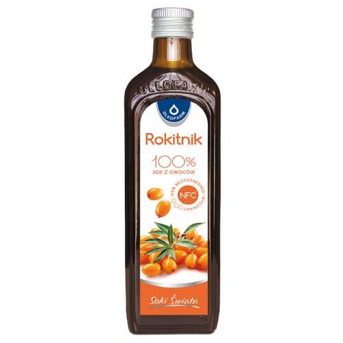 Miniaturka artykułu - OLEOFARM Rokitnik sok, 490ml - sok z owoców rokitnika