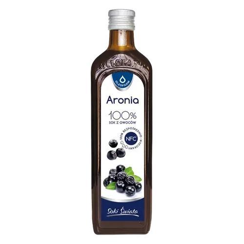 Miniaturka artykułu - Oleofarm Sok z aronii, 490 ml KR&Oacute;TKA DATA 31.10.2026