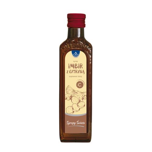 Miniaturka artykułu - OLEOFARM Imbir z cytryną z witaminą C Syrop, 250ml
