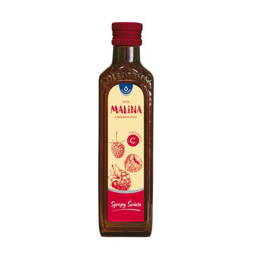 Miniaturka artykułu - OLEOFARM Syrop Malina z witaminą C, 250ml