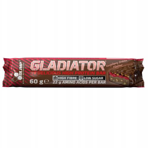 OLIMP Baton wysokobiałkowy Gladiator Raspberry Dream, 60g