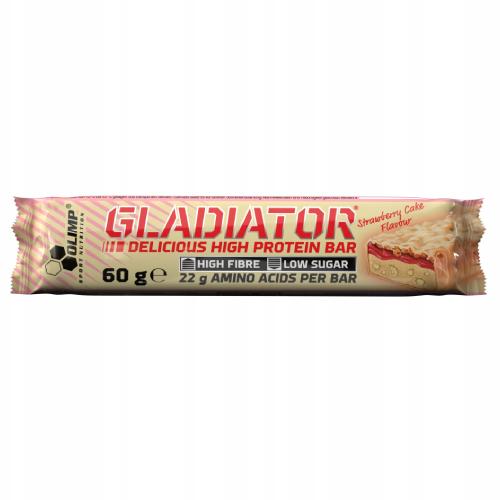 OLIMP Baton wysokobiałkowy Gladiator Strawberry Cake, 60g 