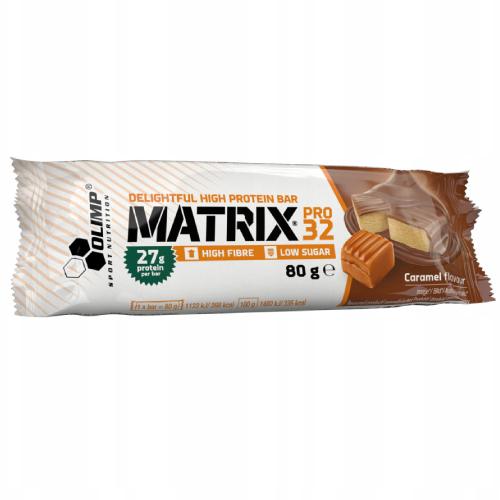 OLIMP Baton wysokobiałkowy Matrix Pro 32 Caramel, 80g