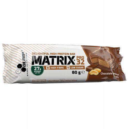 OLIMP Baton wysokobiałkowy Matrix Pro 32 Chocolate Peanut, 80g