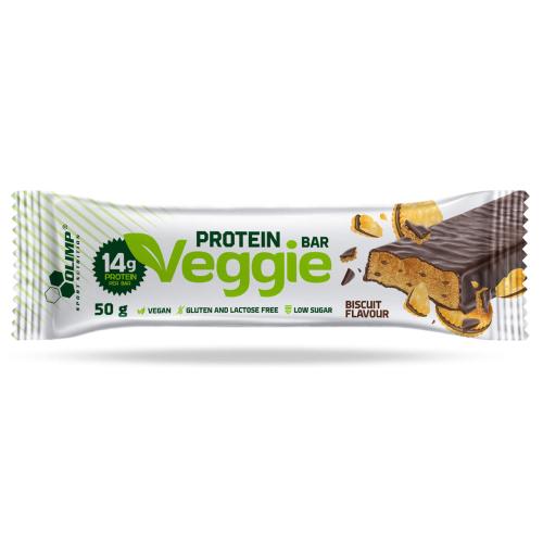 OLIMP Baton wysokobiałkowy Veggie Protein Bar Biscuit, 50g
