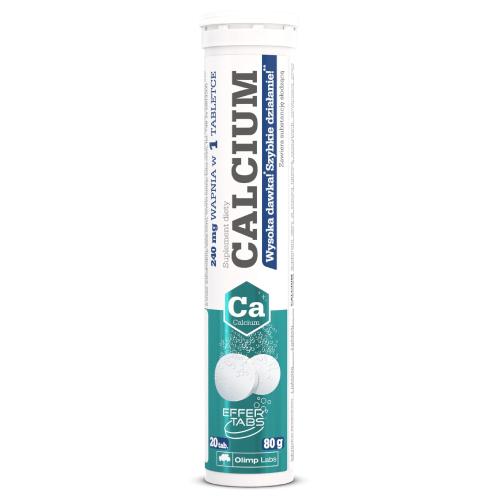Miniaturka artykułu - Olimp Calcium smak cytrynowy, 20 tabl. musujących