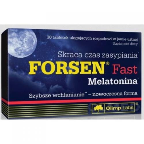 Miniaturka artykułu - OLIMP Forsen Fast Melatonina - 30 tabletek USZKODZONE OPAKOWANIE