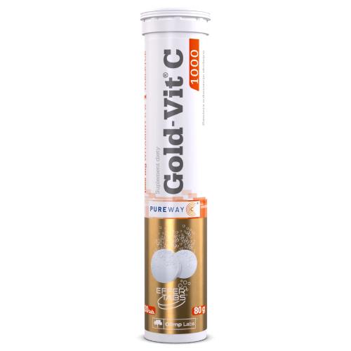Miniaturka artykułu - OLIMP Gold-Vit C 1000 smak cytrynowy - 20 tabletek musujących