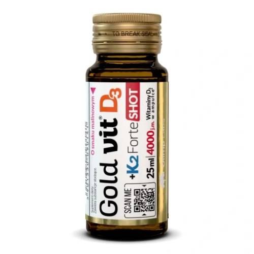 Miniaturka artykułu - OLIMP Gold-Vit D3+K2 Forte - malina, 25ml