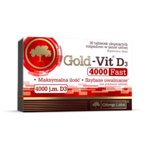 Miniaturka artykułu - OLIMP Gold-Vit witamina D3 Fast 4000 j.m., 30 tabl.