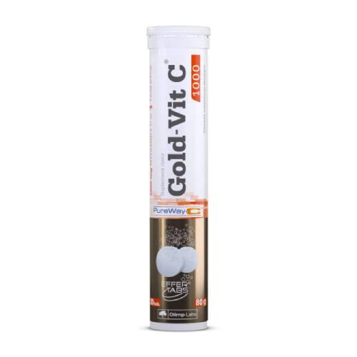 Miniaturka artykułu - Olimp Gold-Vit.C 1000 tabletki musujące o smaku pomarańczowym, 20 szt.