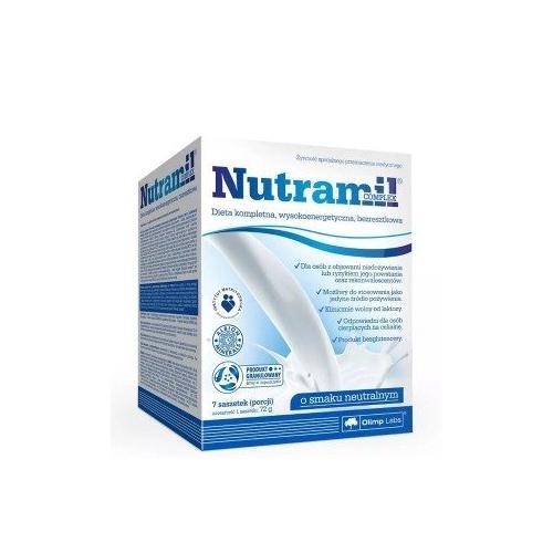 Miniaturka artykułu - Olimp Nutramil Complex o smaku neutralnym - 7 saszetek  USZKODZONY KARTON