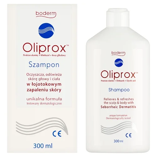Miniaturka artykułu - OLIPROX Szampon przeciwłupieżowy na ŁZS łupież i grzybicę sk&oacute;ry, 300 ml
