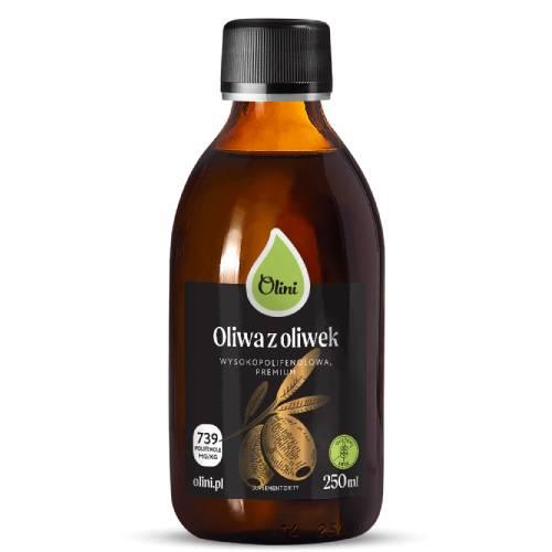 Miniaturka artykułu - Olini Oliwa z oliwek wysokopolifenolowa, 250 ml