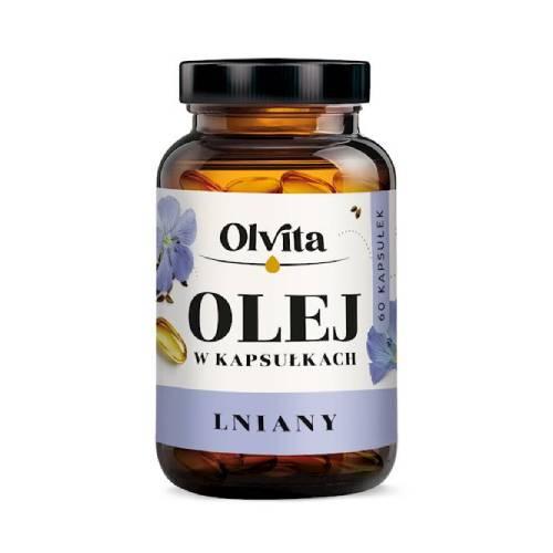 Miniaturka artykułu - OLVITA Olej lniany w kapsułkach, 60 kaps.