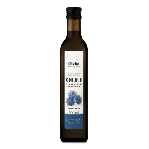 Miniaturka artykułu - OLVITA Olej z czarnuszki zimnotłoczony, 500 ml