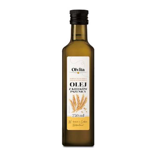Miniaturka artykułu - Olvita Olej z kiełk&oacute;w pszenicy zimnotłoczony nieoczyszczony, 250 ml