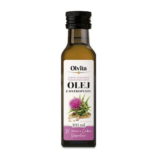Miniaturka artykułu - OLVITA Olej z ostropestu zimno tłoczony, 100ml