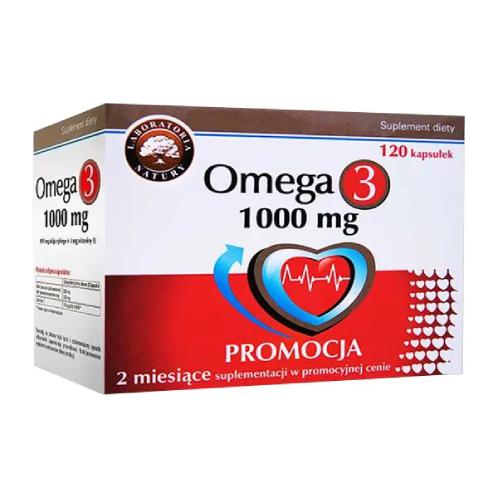 Miniaturka artykułu - Laboratoria Natury Omega-3 1000 mg, 120 kapsułek
