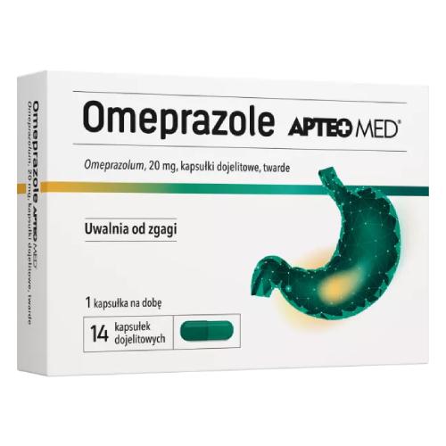 Miniaturka artykułu - Omeprazole Apteo Med 20 mg, 14 kapsułek dojelitowych