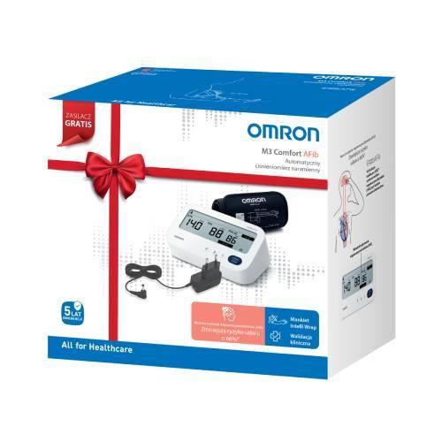Miniaturka artykułu - Omron M3 Comfort AFib Ciśnieniomierz naramienny z zasilaczem HEM-7196-FLE  USZKODZONE OPAKOWANIE