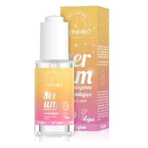 Miniaturka artykułu - ONLYBIO Face in Balance Serum do twarzy adaptogenne, rozświetlające, 30ml