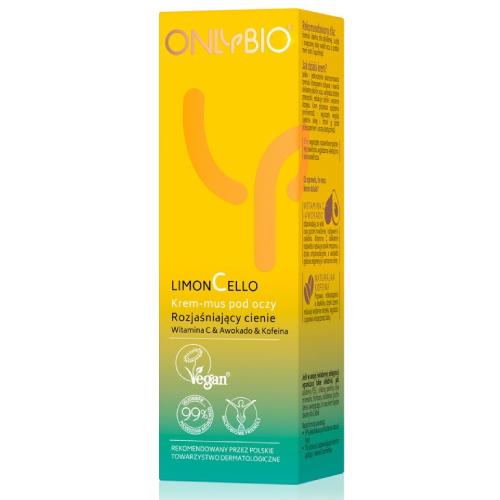 Miniaturka artykułu - OnlyBio Limoncello Krem-mus pod oczy rozjaśniający cienie, 15 ml