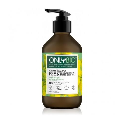 Miniaturka artykułu - ONLYBIO Nawilżający płyn micelarny 3w1, 250 ml